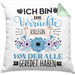 Kollegin Kissen mit Füllung 40x40 Geschenk Lustiger Spruch Geschenkidee Ich Bin Die Verrückte Kollegin Von Der Alle Geredet Haben (Grau) Grün Trendation