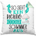 Schwimmer Kissen mit Füllung 40x40 Geschenk So Sieht Ein Richtig Cooler Schwimmer Aus Geschenkidee Spruch Lustig (Grau) Grün Trendation