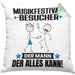 Musikfestival-Besucher Kissen mit Füllung 40x40 Geschenk für Musikfestival-Besucher Der Mann Der Alles Kann Geschenkidee zum Geburtstag (Grau) Grün Trendation