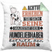 Hundeliebhaber Geschenk Kissen mit Füllung 40x40 Lustiger Spruch Erheben Sie Sich Der Hundeliebhaber Betritt den Raum (Grau) Grün Trendation