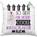 Marathonläuferin Geschenk Kissen mit Füllung 40x40 Lustig Geschenkidee für Marathonläuferin Geburtstag So Sieht Eine Richtig Coole Marathonläuferin Aus Frauen Spruch (Grau) Grün Trendation
