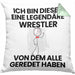 Wrestler Geschenk Kissen mit Füllung 40x40 Lustige Geschenkidee Geburtstag für Wrestler Ich Bin Dieser Legendäre Wrestler Von Dem Alle Geredet Haben (Grau) Grün Trendation