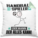 Handballspieler Kissen mit Füllung 40x40 Geschenk für Handballspieler Der Mann Der Alles Kann Geschenkidee zum Geburtstag (Grau) Grün Trendation