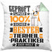 Tierheilpraktiker Geschenk Lustiger Spruch für Tierheilpraktiker Geschenkidee Bester Tierheilpraktiker Der WeltKissen mit Füllung 40x40 (Grau) Grün Trendation