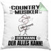 Country-Musiker Kissen mit Füllung 40x40 Geschenk für Country-Musiker Der Mann Der Alles Kann Geschenkidee zum Geburtstag (Grau) Grün Trendation