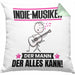 Indie-Musiker Kissen mit Füllung 40x40 Geschenk für Indie-Musiker Der Mann Der Alles Kann Geschenkidee zum Geburtstag (Grau) Grün Trendation