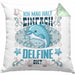 Delfine Kissen mit Füllung 40x40 Geschenk Delfinliebhaber Geschenkidee Spruch Mädchen (Grau) Grün Trendation