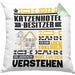 Katzenhotelbesitzer Geschenk Kaffee-Kissen mit Füllung 40x40 Geschenkidee für Katzenhotelbesitzer Ich Bin Katzenhotelbesitzer Ich Kann Es Dir Erklären Jedoch Nicht Für Dich Verstehen Spruch Lustig (Grau) Grün Trendation