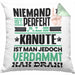 Kanute Geschenk Kissen mit Füllung 40x40 Lustige Geschenkidee für Kanute Geburtstag Niemand Ist Perfekt Aber Als Kanute Ist Man Nah Dran (Grau) Grün Trendation