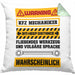 KFZ Mechaniker Kissen mit Füllung 40x40 Geschenk Lustig Spruch Geschenkidee Mechaniker Lustig (Grau) Grün Trendation