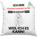 Konzertveranstalter Geschenk Kissen mit Füllung 40x40 Lustiger Spruch Ich Bin Konzertveranstalter Warum Weil Ich Es Kann Geschenkidee Bester Konzertveranstalter Geburtstag (Grau) Grün Trendation