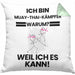 Muay-Thai-Kämpfer Geschenk Kissen mit Füllung 40x40 Lustiger Spruch Ich Bin Muay-Thai-Kämpfer Warum Weil Ich Es Kann Geschenkidee Bester Muay-Thai-Kämpfer Geburtstag (Grau) Grün Trendation