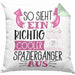 So Sieht Ein Richtig Cooler Spaziergänger Aus Geschenk Kissen mit Füllung 40x40 Lustiger Spruch Geschenkidee (Grau) Grün Trendation