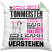 Tonmeister Geschenk Kissen mit Füllung 40x40 Lustige Geschenkdiee für einen Tonmeister Geburtstag Ich Bin Tonmeister Ich Kann Es Dir Erklären Aber Nicht Für Dich Verstehen (Grau) Grün Trendation
