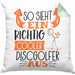 So Sieht Ein Richtig Cooler Discgolfer Aus Geschenk Kissen mit Füllung 40x40 Lustiger Spruch Geschenkidee (Grau) Grün Trendation