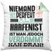 Harfenist Geschenk Kissen mit Füllung 40x40 Lustige Geschenkidee für Harfenist Geburtstag Niemand Ist Perfekt Aber Als Harfenist Ist Man Nah Dran (Grau) Grün Trendation