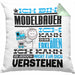 Modelbauer Geschenk Kaffee-Kissen mit Füllung 40x40 Geschenkidee für Modelbauer Ich Bin Modelbauer Ich Kann Es Dir Erklären Jedoch Nicht Für Dich Verstehen Spruch Lustig (Grau) Grün Trendation