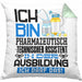 Pharmazeutisch-technischer Assistent Ausbildung Kissen mit Füllung 40x40 Geschenk Ich Bin Pharmazeutisch-technischer Assistent In Der Ausbildung Ich Darf Das Geschenkidee Spruch (Grau) Grün Trendation