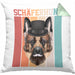 Schäferhund Besitzer Kissen mit Füllung 40x40 Geschenk Lustiger Spruch Geschenkidee Retro Vinatge Schäferhund (Grau) Grün Trendation