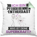 Pferderennen-Enthusiast Kissen mit Füllung 40x40 Geschenk für Pferderennen-Enthusiast Geburtstag Lustiger Spruch Was Ist Deine Superkraft (Grau) Grün Trendation