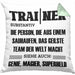 Trainer Kissen mit Füllung 40x40 Geschenk Bester Coach Geschenkidee Spruch (Grau) Grün Trendation