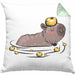 Kissen mit Füllung 40x40 mit Capybara-Motiv Geschenk für Capybara Liebhaber (Grau) Grün Trendation