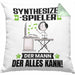 Synthesizer-Spieler Kissen mit Füllung 40x40 Geschenk für Synthesizer-Spieler Der Mann Der Alles Kann Geschenkidee zum Geburtstag (Grau) Grün Trendation