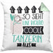 Tänzerin Geschenk Kissen mit Füllung 40x40 Lustig Geschenkidee für Tänzerin Geburtstag So Sieht Eine Richtig Coole Tänzerin Aus Frauen Spruch (Grau) Grün Trendation