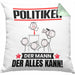Politiker Kissen mit Füllung 40x40 Geschenk für Politiker Der Mann Der Alles Kann Geschenkidee zum Geburtstag (Grau) Grün Trendation