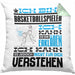 Basketballspieler Geschenk Kaffee-Kissen mit Füllung 40x40 Geschenkidee für Basketballspieler Ich Bin Basketballspieler Ich Kann Es Dir Erklären Jedoch Nicht Für Dich Verstehen Spruch Lustig (Grau) Grün Trendation