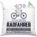 Radfahrer Geschenk Kissen mit Füllung 40x40 Ich Bin Radfahrer Aber Sag Doch Einfach Superheld Lustige Geschenkdiee für Radfahrer (Grau) Grün Trendation