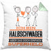 Halbschwager Geschenk Kissen mit Füllung 40x40 Ich Bin Halbschwager Aber Sag Doch Einfach Superheld Lustige Geschenkdiee für Halbschwager (Grau) Grün Trendation