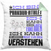 Parkour-Athlet Geschenk Kaffee-Kissen mit Füllung 40x40 Geschenkidee für Parkour-Athlet Ich Bin Parkour-Athlet Ich Kann Es Dir Erklären Jedoch Nicht Für Dich Verstehen Spruch Lustig (Grau) Grün Trendation
