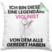 Violinist Geschenk Kissen mit Füllung 40x40 Lustige Geschenkidee Geburtstag für Violinist Ich Bin Dieser Legendäre Violinist Von Dem Alle Geredet Haben (Grau) Grün Trendation