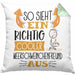 Meerschweinchenfreund Kissen mit Füllung 40x40 So Sieht Ein Richtig Cooler Meerschweinchenfreund Aus Geschenk Lustiger Spruch Geschenkidee (Grau) Grün Trendation