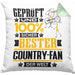 Country-Fan Geschenk Lustiger Spruch für Country-Fan Geschenkidee Bester Country-Fan Der WeltKissen mit Füllung 40x40 (Grau) Grün Trendation