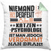 Katzenpsychologe Geschenk Kissen mit Füllung 40x40 Lustige Geschenkidee für Katzenpsychologe Geburtstag Niemand Ist Perfekt Aber Als Katzenpsychologe Ist Man Nah Dran (Grau) Grün Trendation