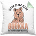 Lustige Kissen mit Füllung 40x40 Quokka-Motiv Geschenk für Quokka Liebhaber Menschen Kostüm (Grau) Grün Trendation