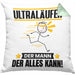 Ultraläufer Kissen mit Füllung 40x40 Geschenk für Ultraläufer Der Mann Der Alles Kann Geschenkidee zum Geburtstag (Grau) Grün Trendation