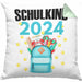 Einschulung Mädchen Geschenk Schultüte Füllung Kissen mit Füllung 40x40 Schulstart 1. Schultag Schuleinführung Schulanfang Geschenkidee Schulkind 2024 (Grau) Grün Trendation