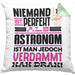 Astronom Geschenk Kissen mit Füllung 40x40 Lustige Geschenkidee für Astronom Geburtstag Niemand Ist Perfekt Aber Als Astronom Ist Man Nah Dran (Grau) Grün Trendation