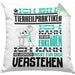Tierheilpraktiker Geschenk Kaffee-Kissen mit Füllung 40x40 Geschenkidee für Tierheilpraktiker Ich Bin Tierheilpraktiker Ich Kann Es Dir Erklären Jedoch Nicht Für Dich Verstehen Spruch Lustig (Grau) Grün Trendation