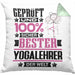 Yogalehrer Geschenk Lustiger Spruch für Yogalehrer Geschenkidee Bester Yogalehrer Der WeltKissen mit Füllung 40x40 (Grau) Grün Trendation