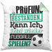 Bachelor Master Prüfung Bestanden Geschenk Kissen mit Füllung 40x40 Studium Prüfung Bestanden Kann Ich Jetzt Wieder Fußball Spielen Fußballer Geschenkidee (Grau) Grün Trendation