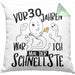 30er Geburtstag Kissen mit Füllung 40x40 Geschenk Mann Männer vor 30 Jahren War Ich Mal Der Schnellste (Grau) Grün Trendation