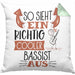 So Sieht Ein Richtig Cooler Bassist Aus Kissen mit Füllung 40x40 Geschenk für Bassist Geburtstag Geschenkdiee (Grau) Grün Trendation