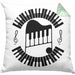 Piano-Spieler Kissen mit Füllung 40x40 Geschenk Klavier Geschenkidee Flügel Musiker Klavier Klavier-Spieler (Grau) Grün Trendation