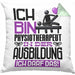 Physiotherapeut Ausbildung Kissen mit Füllung 40x40 Geschenk Ich Bin Physiotherapeut In Der Ausbildung Ich Darf Das Geschenkidee Spruch (Grau) Grün Trendation