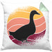 Ente Geschenk Vintage Kissen mit Füllung 40x40 Geschenk Retro Bauernhof Enten (Grau) Grün Trendation