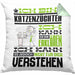 Katzenzüchter Geschenk Kaffee-Kissen mit Füllung 40x40 Geschenkidee für Katzenzüchter Ich Bin Katzenzüchter Ich Kann Es Dir Erklären Jedoch Nicht Für Dich Verstehen Spruch Lustig (Grau) Grün Trendation